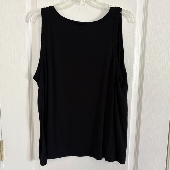 Old Navy Luxe Slub Knit V-Neck Tank Top Sleeveless Black Size XL Petite - Picture 5 of 5